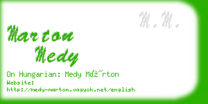 marton medy business card